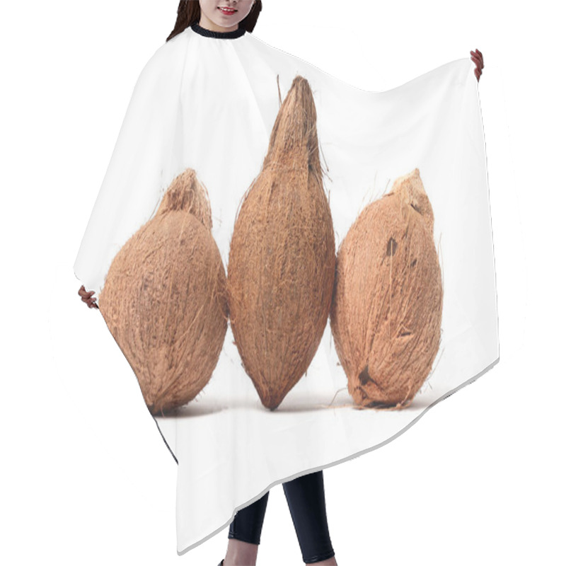 Personality  A Group Of Coconuts Isolated On A White Background Hair Cutting Cape