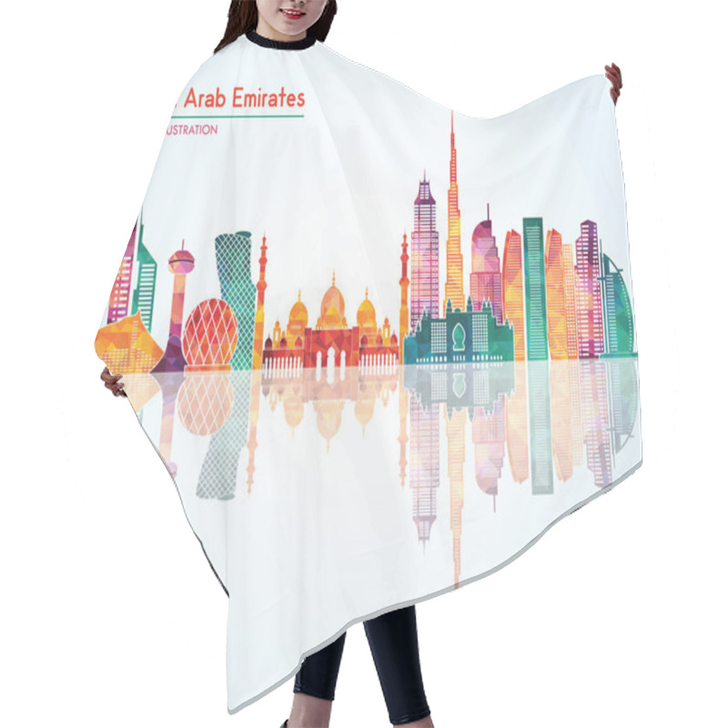 Personality  United Arab Emirates Skyline Silhouette Hair Cutting Cape