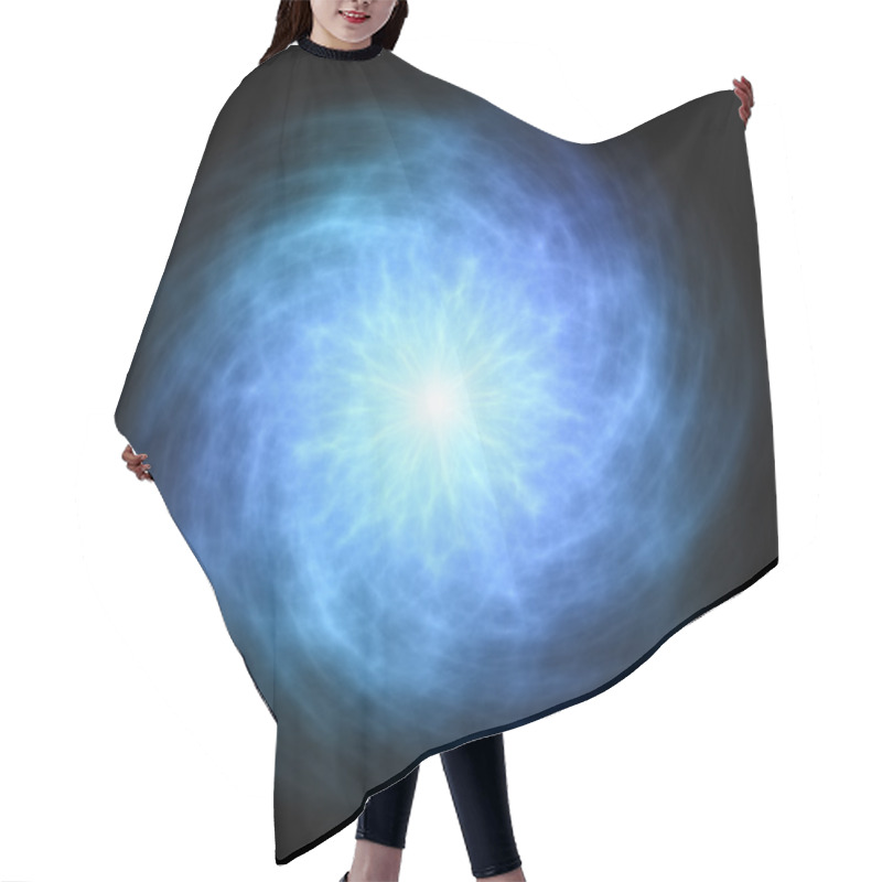 Personality  Blue Energy Ball Hair Cutting Cape