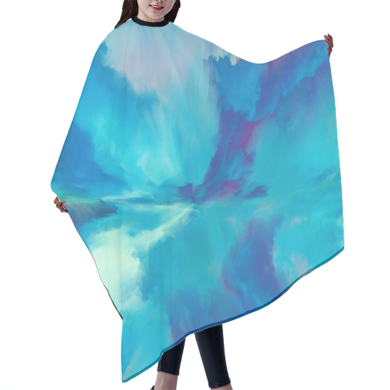 Personality  Virtual Abstract Landscape Background Hair Cutting Cape