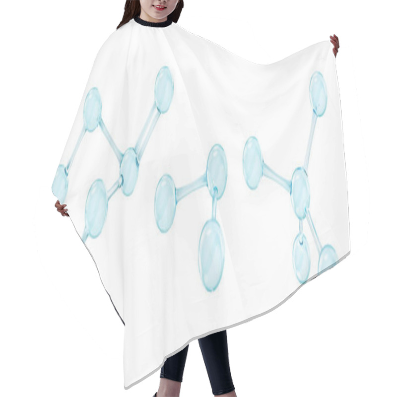 Personality  Molecule Models. Vector Illustration Hair Cutting Cape