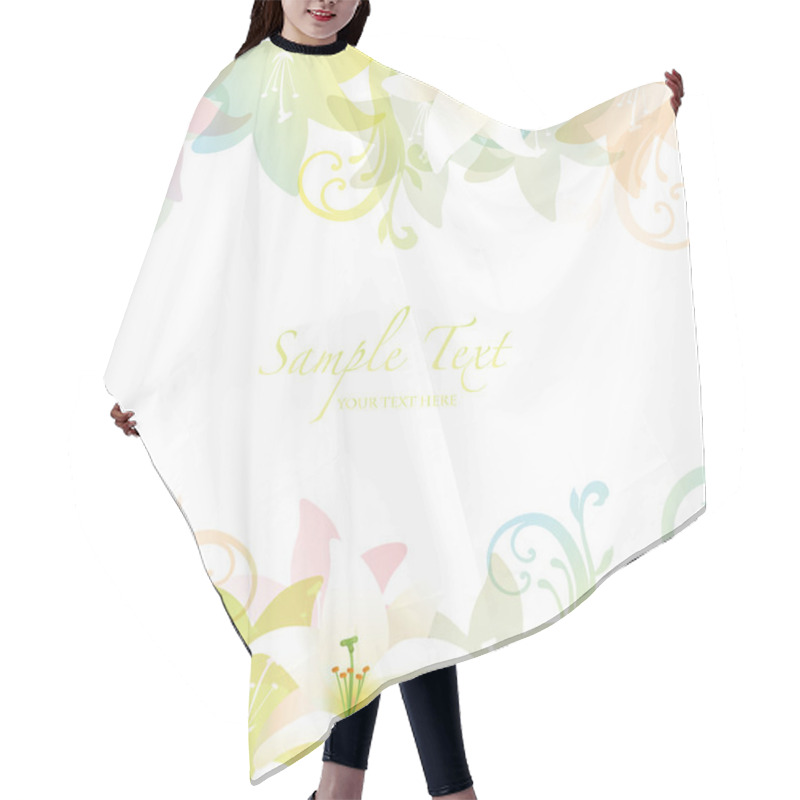 Personality  Lilies Background Hair Cutting Cape