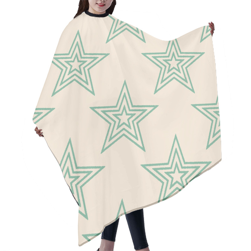 Personality  Seamless Stars Pattern Hair Cutting Cape