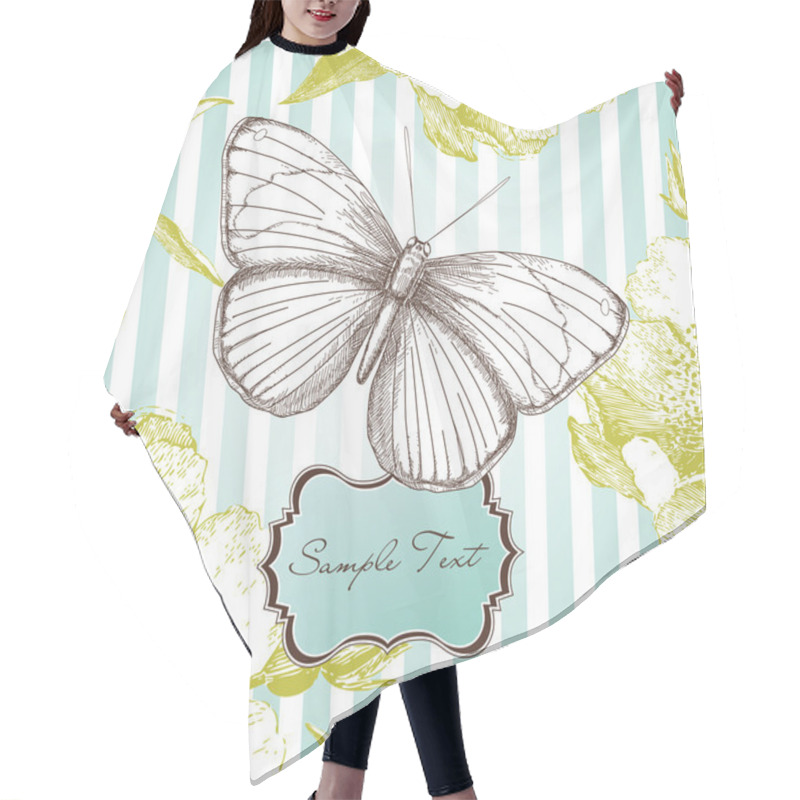 Personality  Card With A Butterfly Hair Cutting Cape