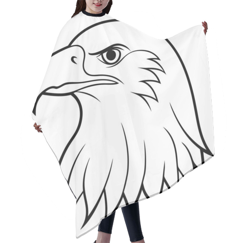 Personality  Detailed Feathered Eagle Vector Design Hair Cutting Cape