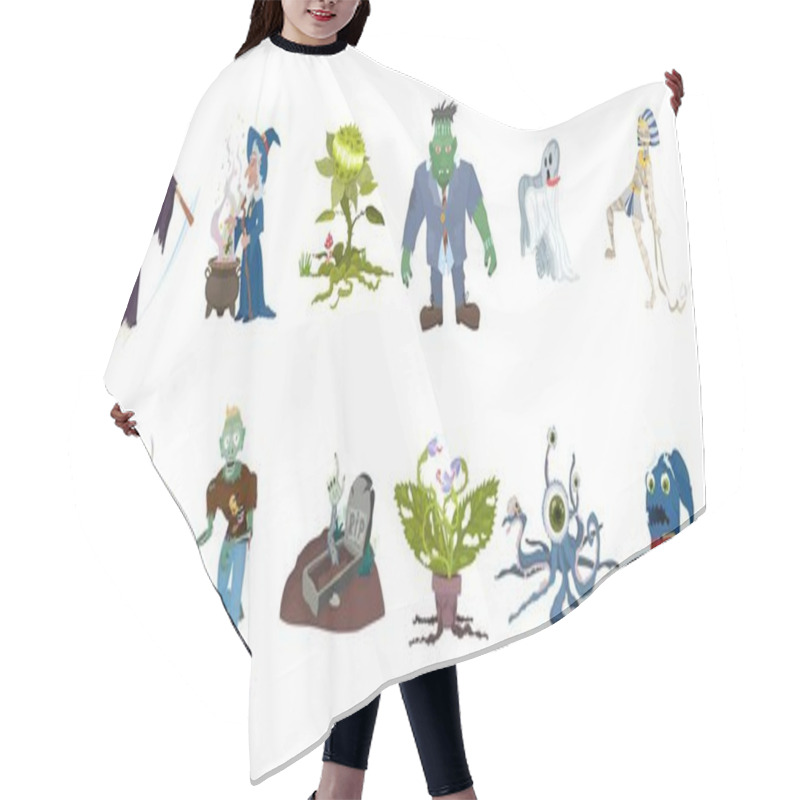 Personality  A Large Selection Of Characters For The Holiday Halloween Witches And Monsters Hair Cutting Cape