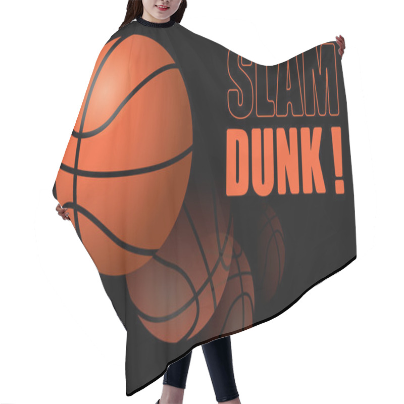 Personality  Basketball Slam Dunk Vector Hair Cutting Cape