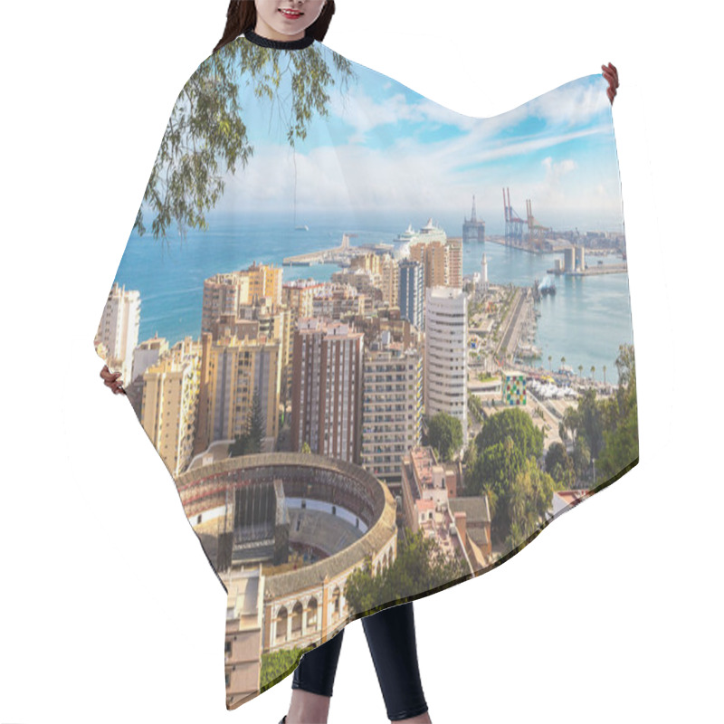 Personality  Panoramic View Of Malaga Hair Cutting Cape