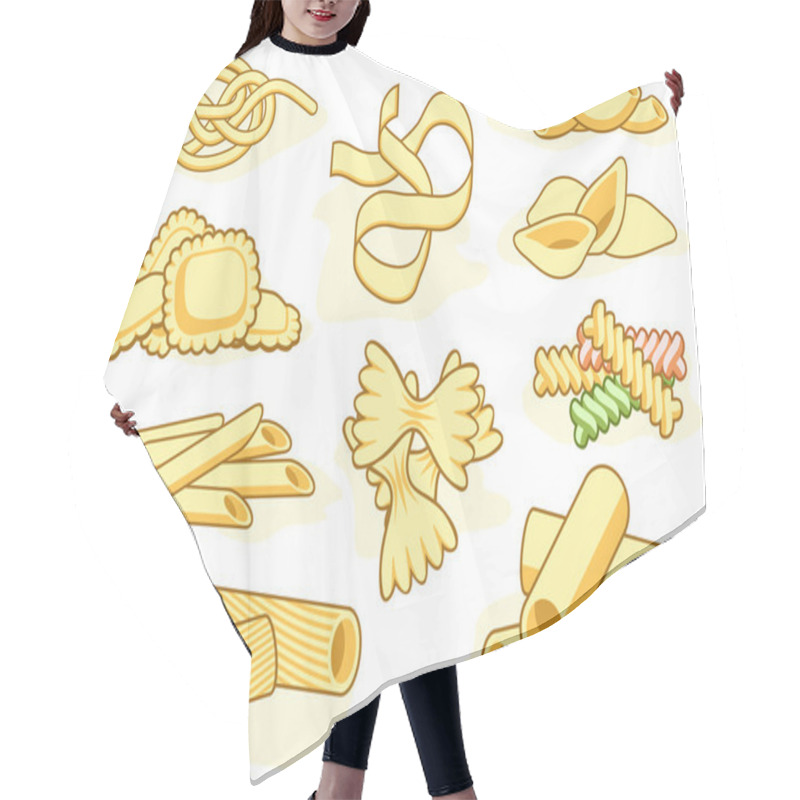 Personality  Pasta Shape Icons Hair Cutting Cape