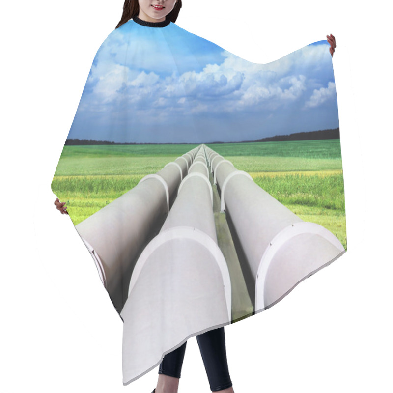 Personality  Gas Pipe Line Hair Cutting Cape