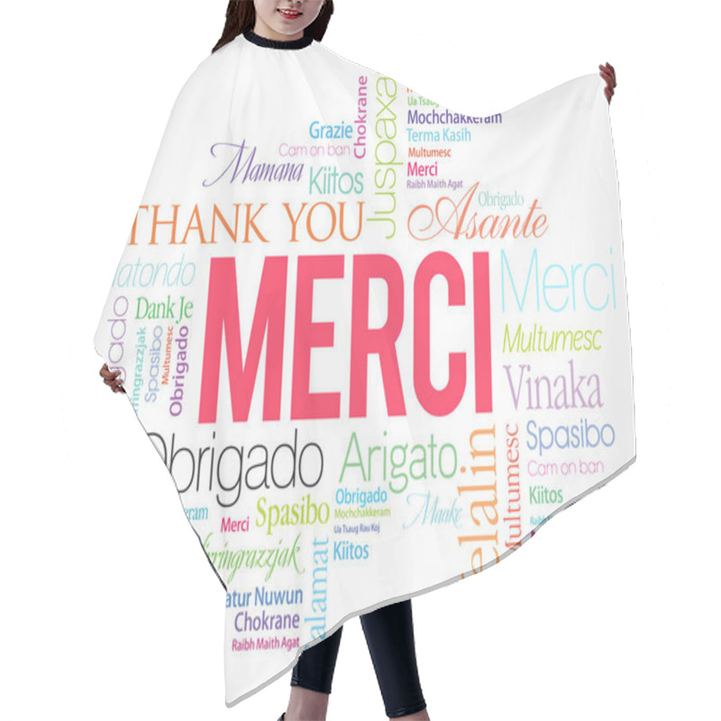 Personality  Merci (Thank You In French) Hair Cutting Cape