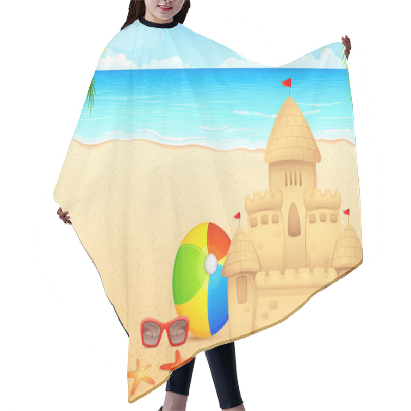 Personality  Sand Castle Hair Cutting Cape