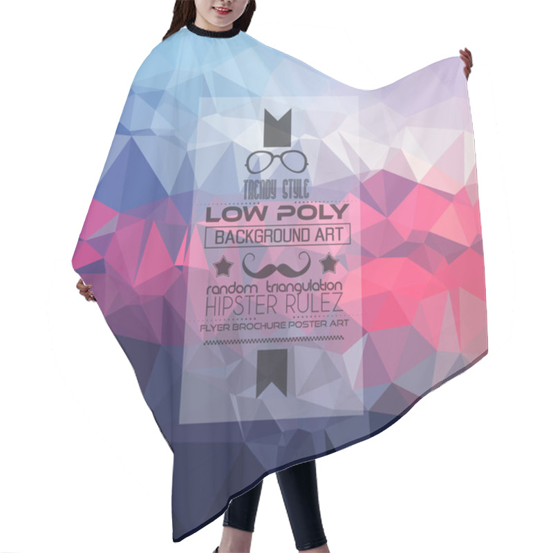 Personality  Low Poly Triangular Trendy Background Hair Cutting Cape