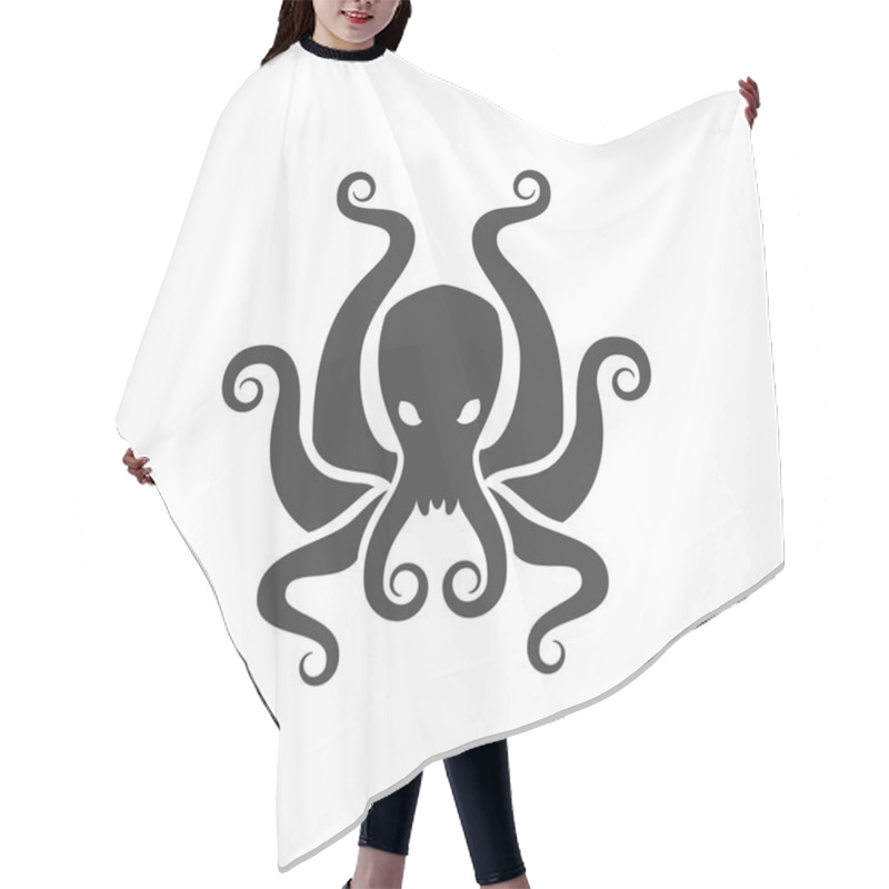 Personality  Octopus Vector Illustration. Hair Cutting Cape