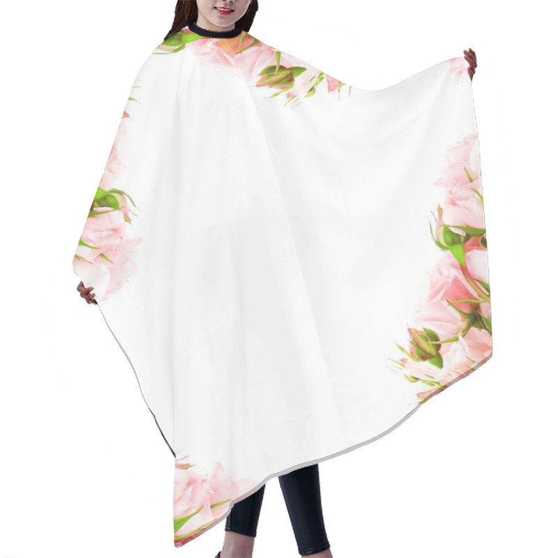 Personality  Fresh Roses Frame Hair Cutting Cape