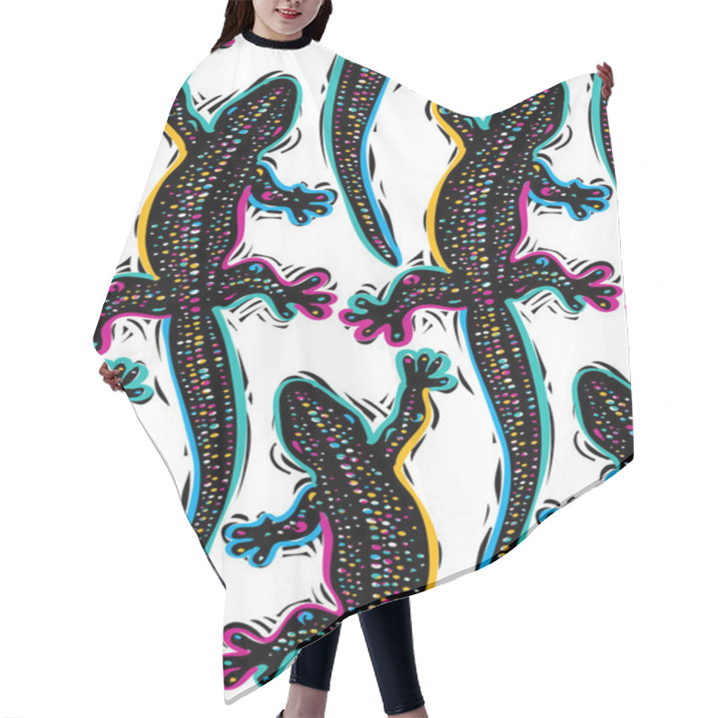 Personality  Reptilian Seamless Pattern Hair Cutting Cape