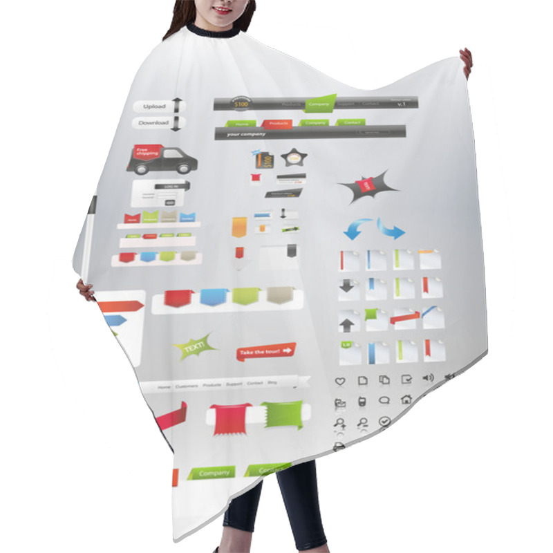 Personality  Designers Toolkit - Large Web Graphic Collection Hair Cutting Cape