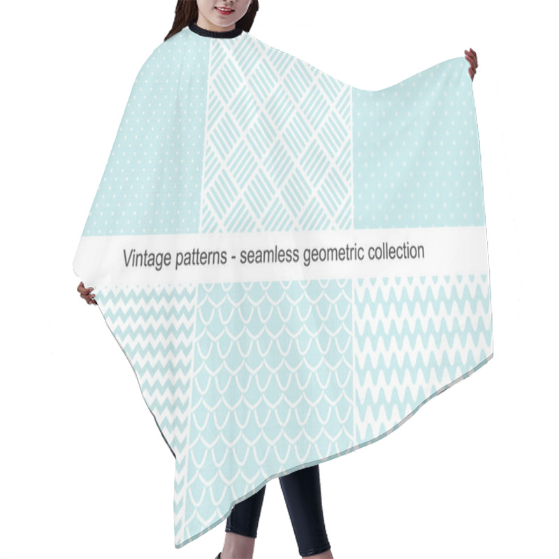 Personality  Collection Of Seamless Geometric Patterns  Hair Cutting Cape