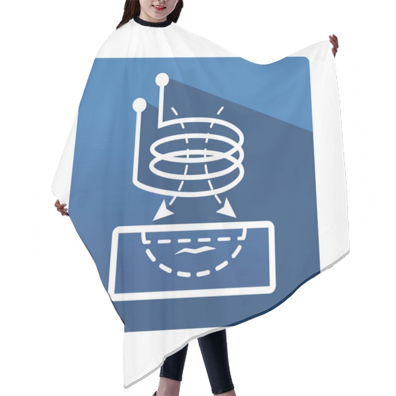 Personality  Eddy Current Pictogram. Hair Cutting Cape