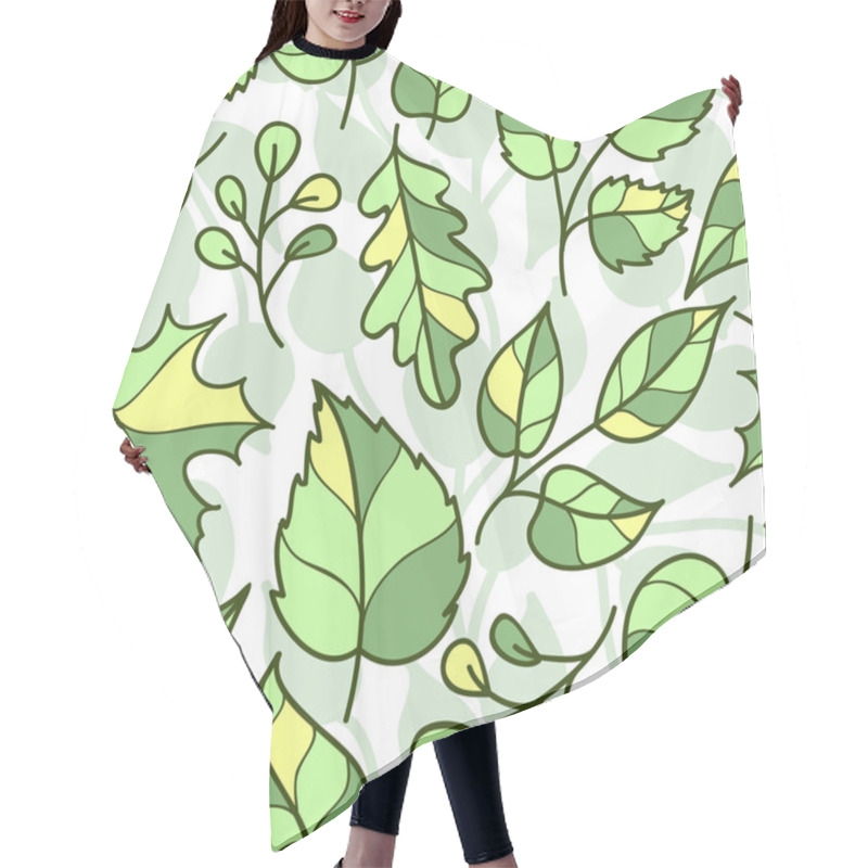 Personality  Leaf Pattern Hair Cutting Cape