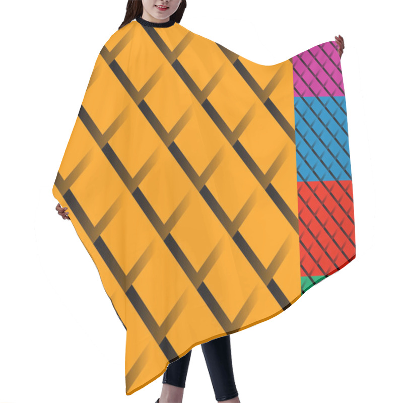 Personality  Cellular Grid, Mesh Patterns Set Hair Cutting Cape