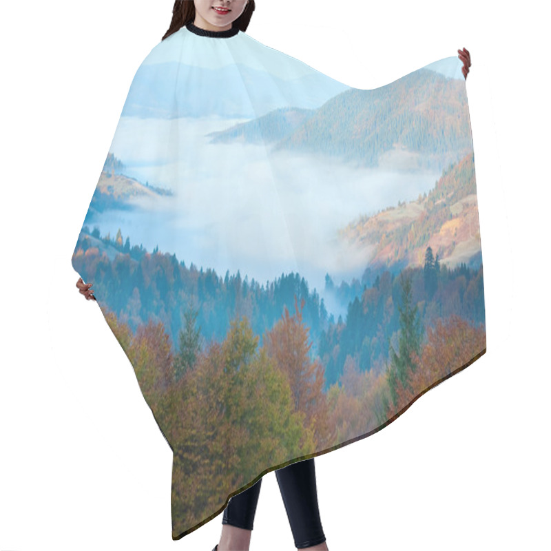 Personality  Autumn Misty Morning Mountain Valley Hair Cutting Cape