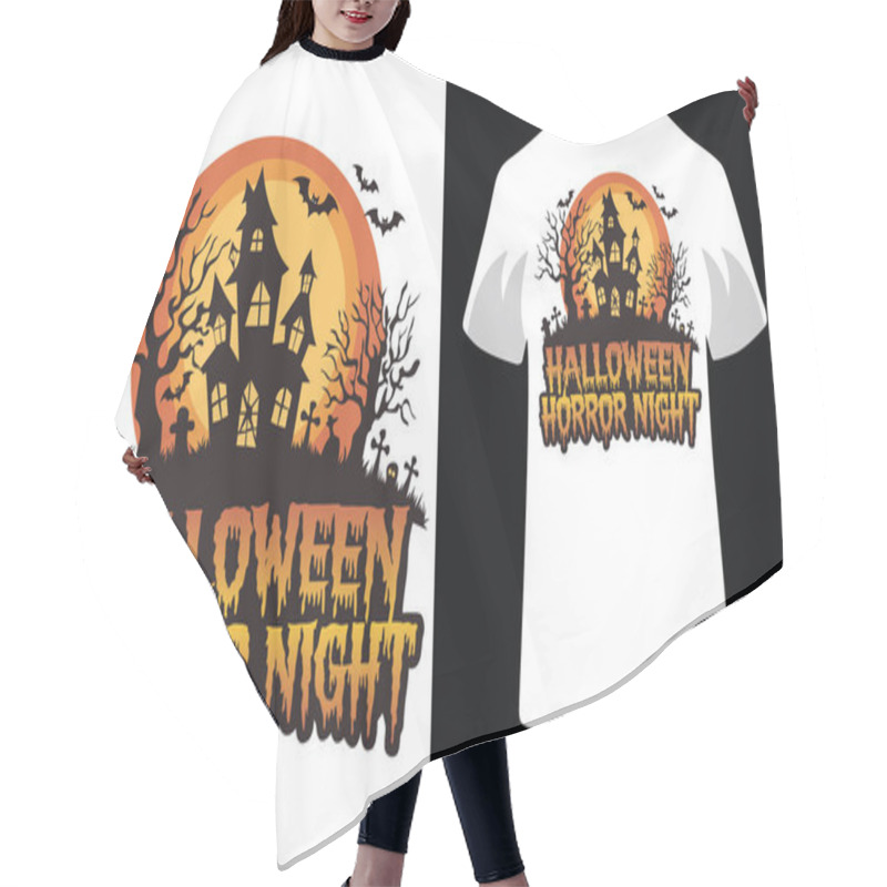 Personality  HALLOWEEN HORROR NIGHT T SHIRT DESIGN Hair Cutting Cape