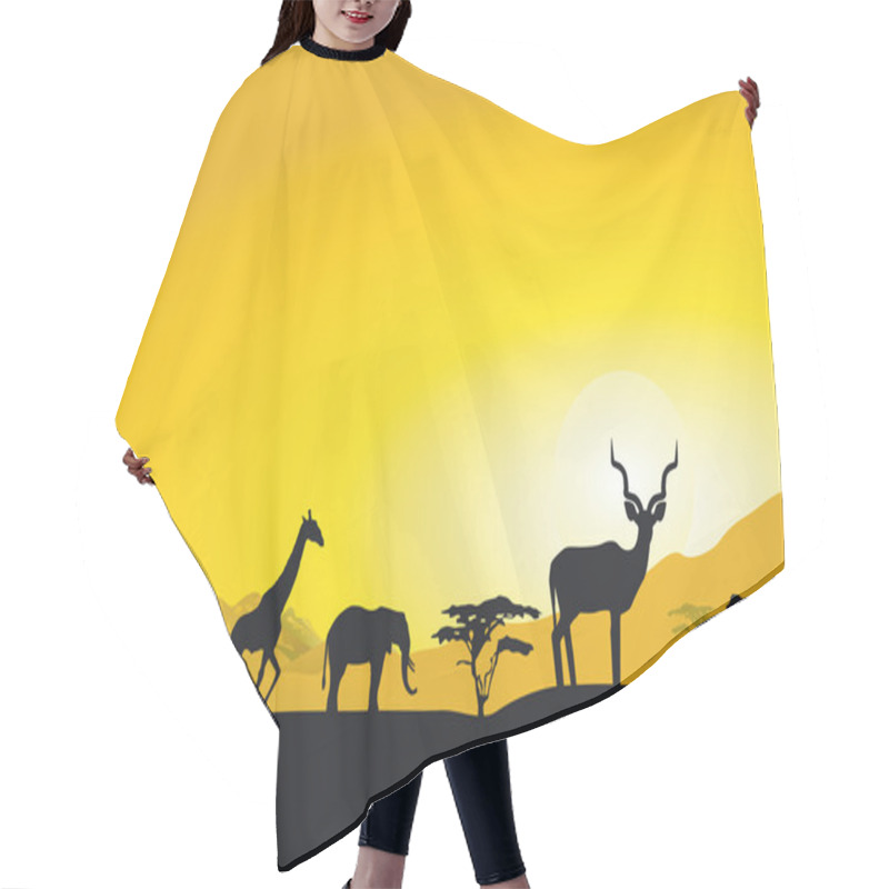 Personality  Evening In Africa Hair Cutting Cape