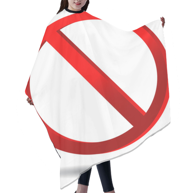 Personality  Shiny Floating Traffic Sign - Don't Hair Cutting Cape