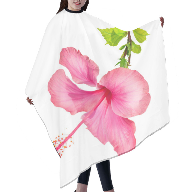 Personality  Hibiscus Flower Hair Cutting Cape