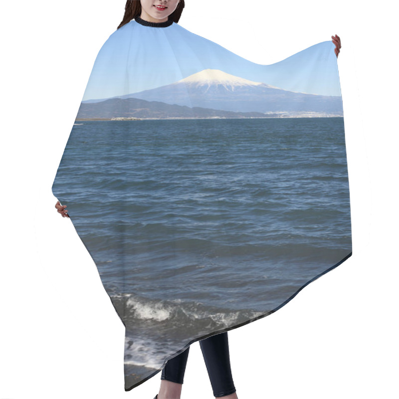 Personality  Mt. Fuji And Sea, View From Mihono Matsubara In Shizuoka, Japan Hair Cutting Cape