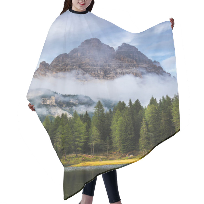 Personality  Antorno Lake With Famous Tre Cime Di Lavaredo (Drei Zinnen) Moun Hair Cutting Cape