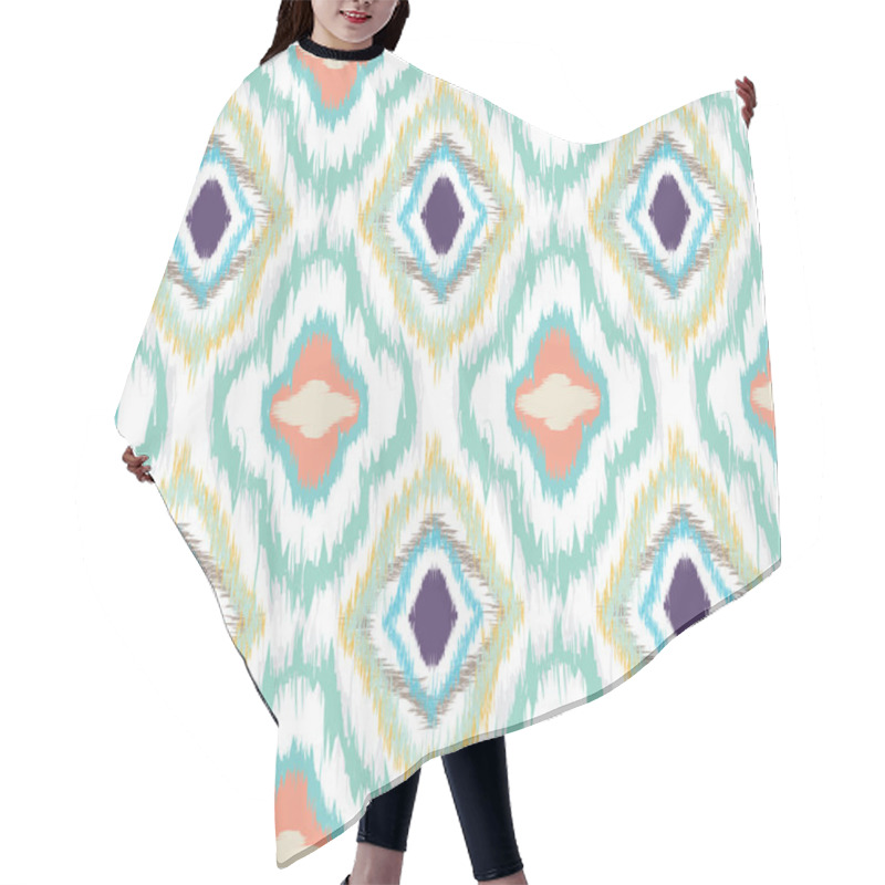 Personality  Ikat Seamless Pattern Design Hair Cutting Cape