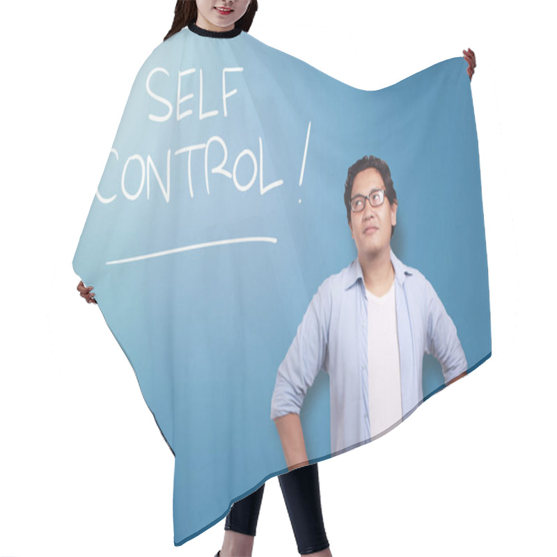 Personality  Self Control, Motivational Words Quotes Concept Hair Cutting Cape