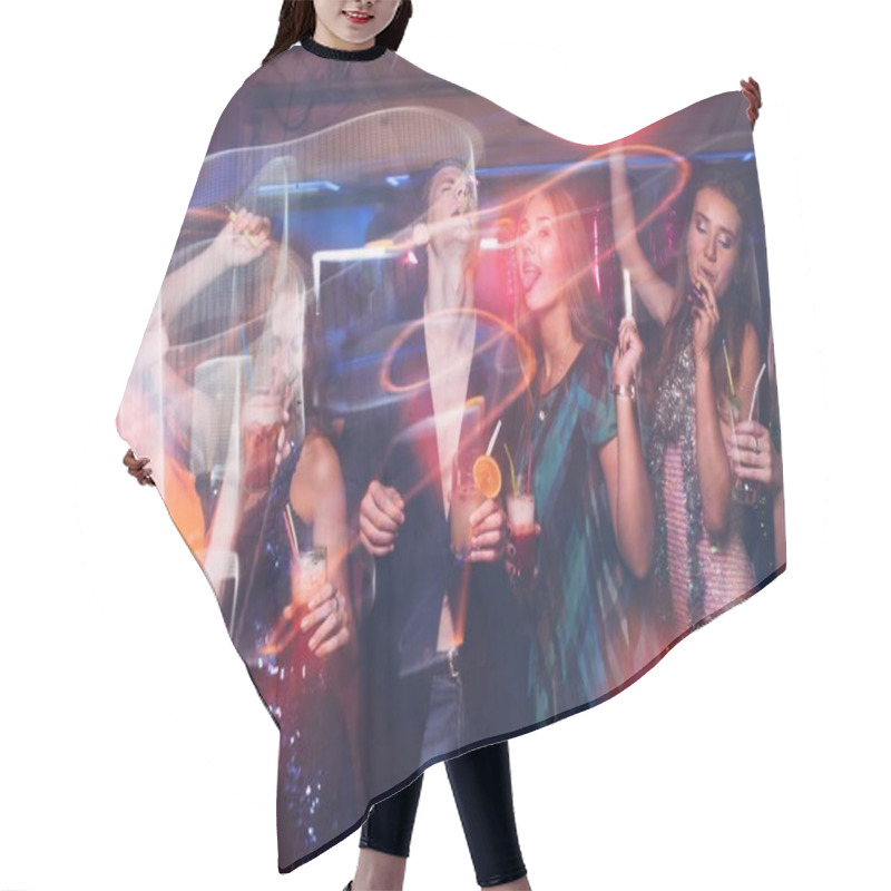 Personality  Merry Christmas Dance Party In Night Club Hair Cutting Cape