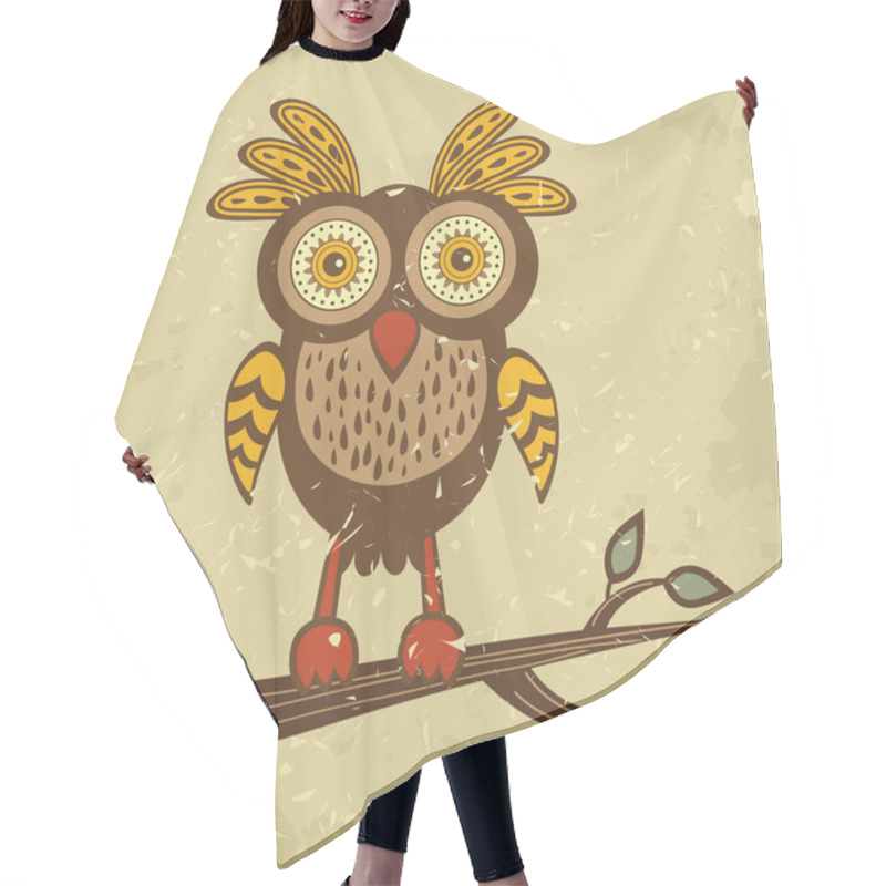 Personality  Beautiful Retro Style Owl Hair Cutting Cape