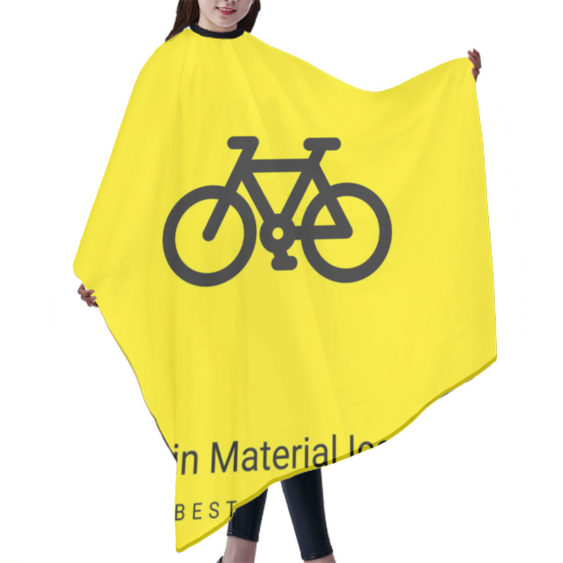 Personality  Bicycle Minimal Bright Yellow Material Icon Hair Cutting Cape