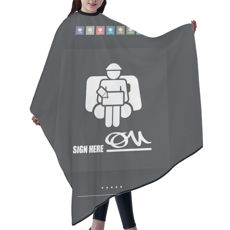 Personality  Delivery Document Sign Hair Cutting Cape