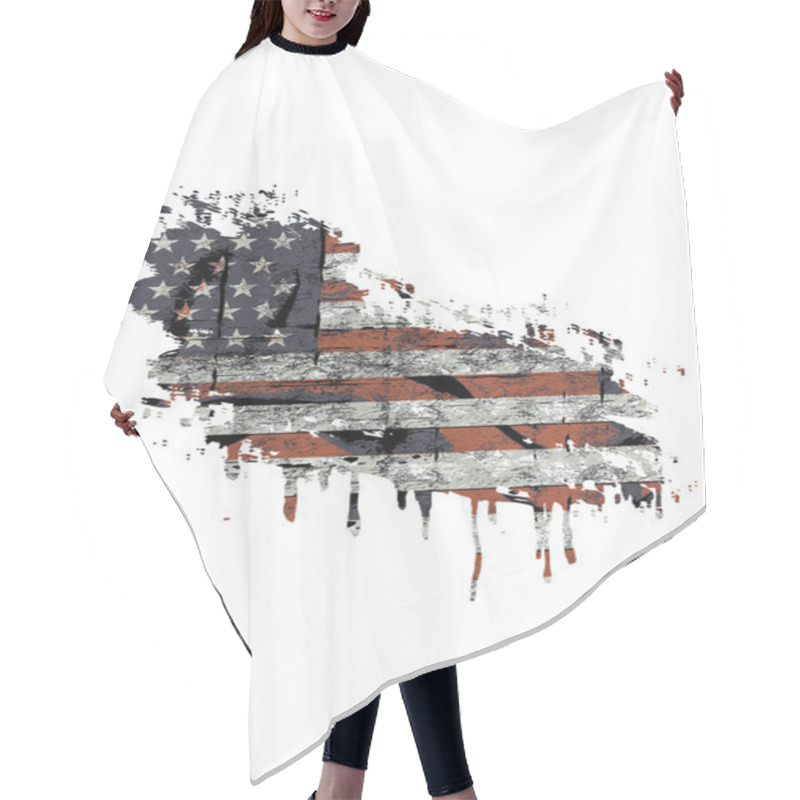 Personality  American Flag Hair Cutting Cape