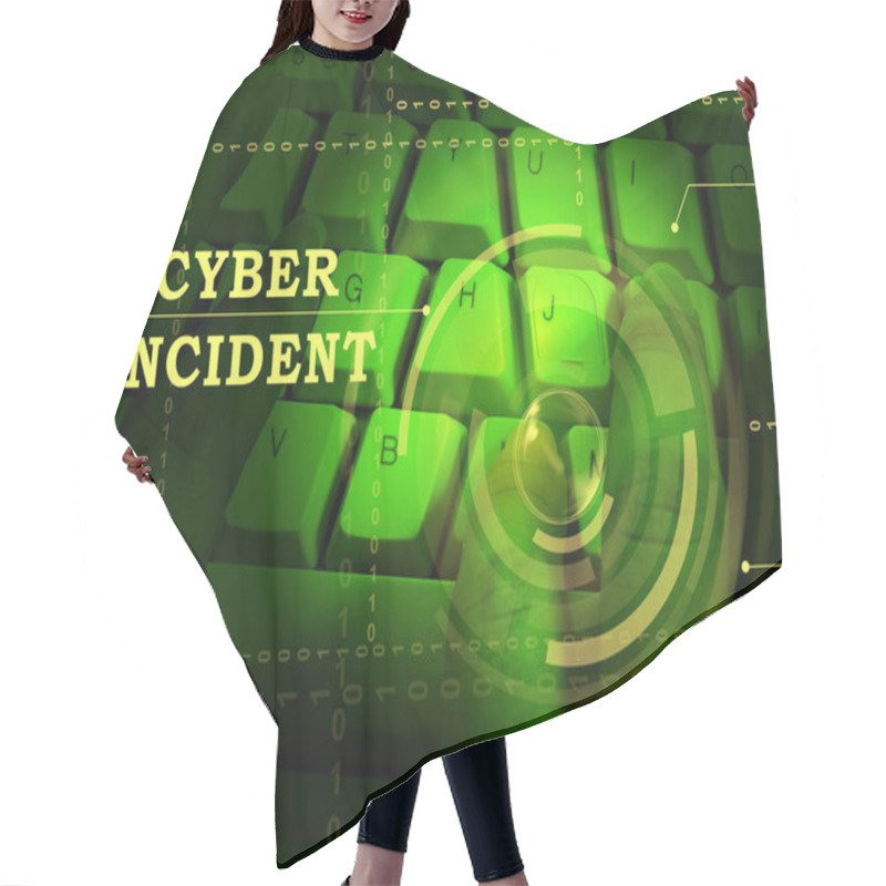 Personality  Cyber Incident Data Attack Alert 3d Illustration Shows Hacked Networks Or Computer Security Penetration Hair Cutting Cape