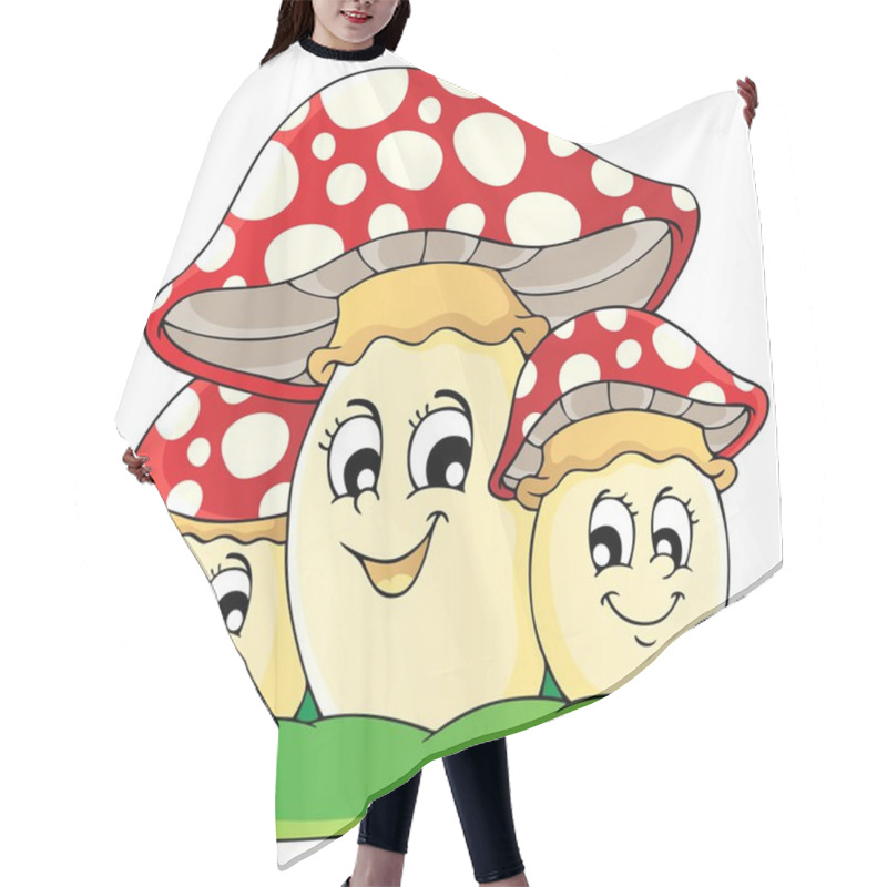 Personality  Mushroom Theme Image 1 Hair Cutting Cape