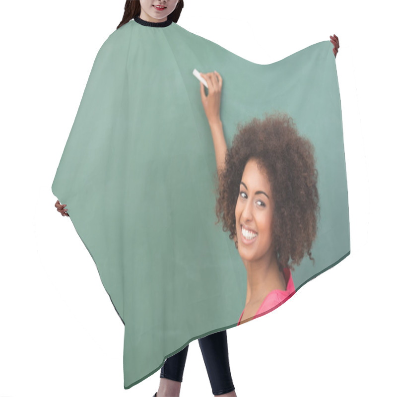 Personality  Beautiful African American Student Or Teacher Hair Cutting Cape