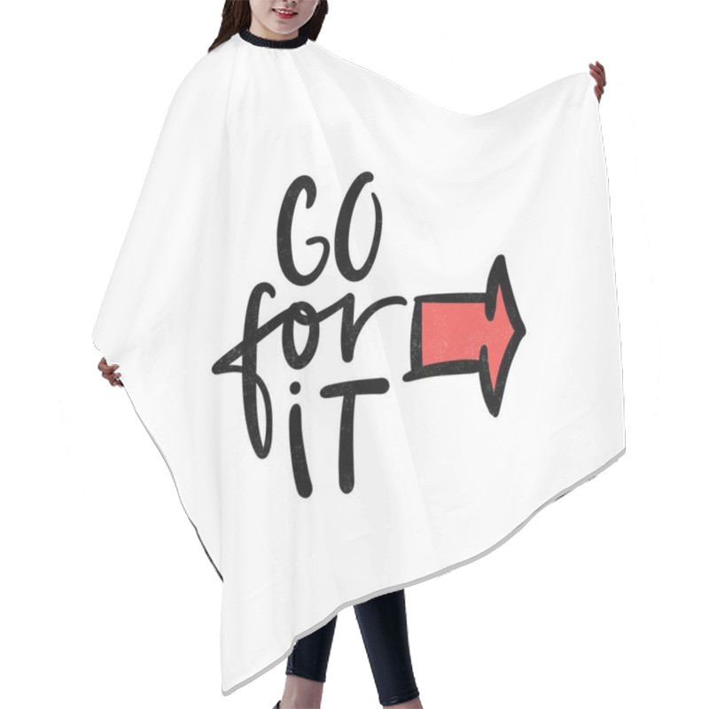 Personality  Go For It Lettering Hair Cutting Cape