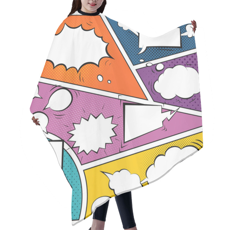 Personality  Comic Speech Bubbles Hair Cutting Cape