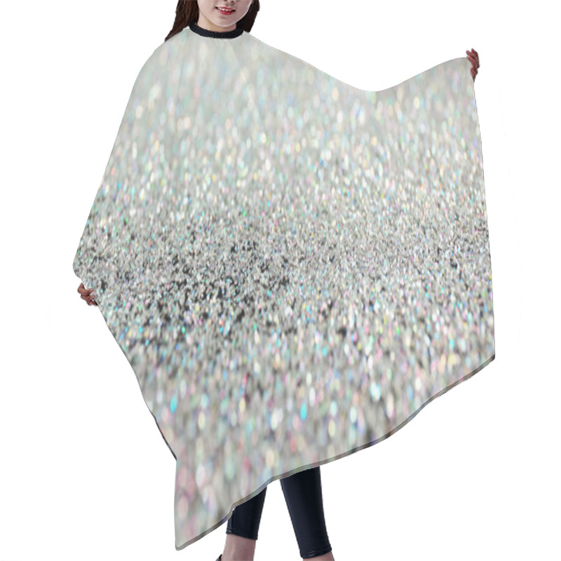 Personality  Glittering Silver Sparkles Textured Background Hair Cutting Cape