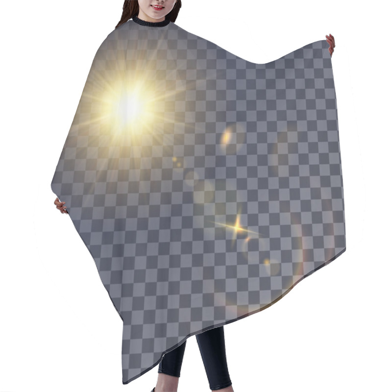 Personality  Shining Vector Sun With Lens Effects Hair Cutting Cape