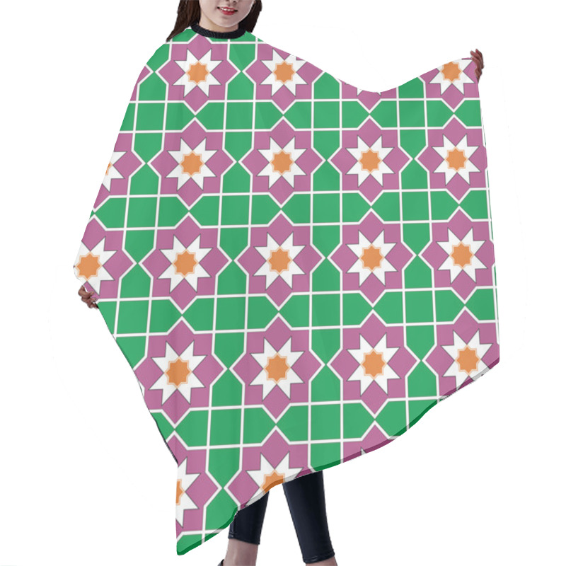 Personality  Seamless Traditional Floral Vector Islamic Ornament - Girih Hair Cutting Cape