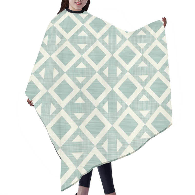 Personality  Seamless Squares Retro Pattern Hair Cutting Cape