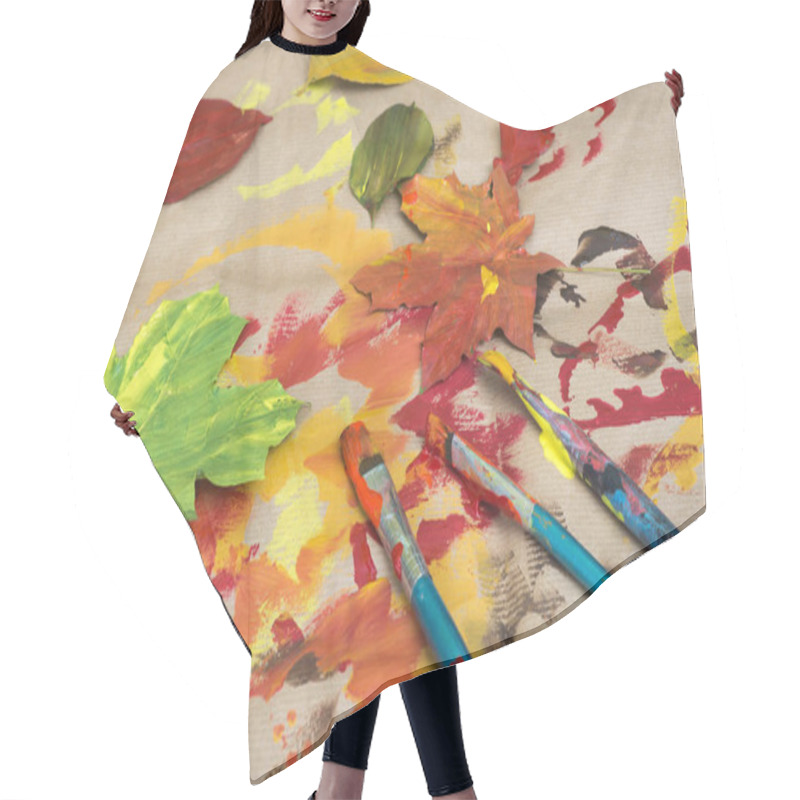 Personality  Painted Autumn Leaves  Hair Cutting Cape