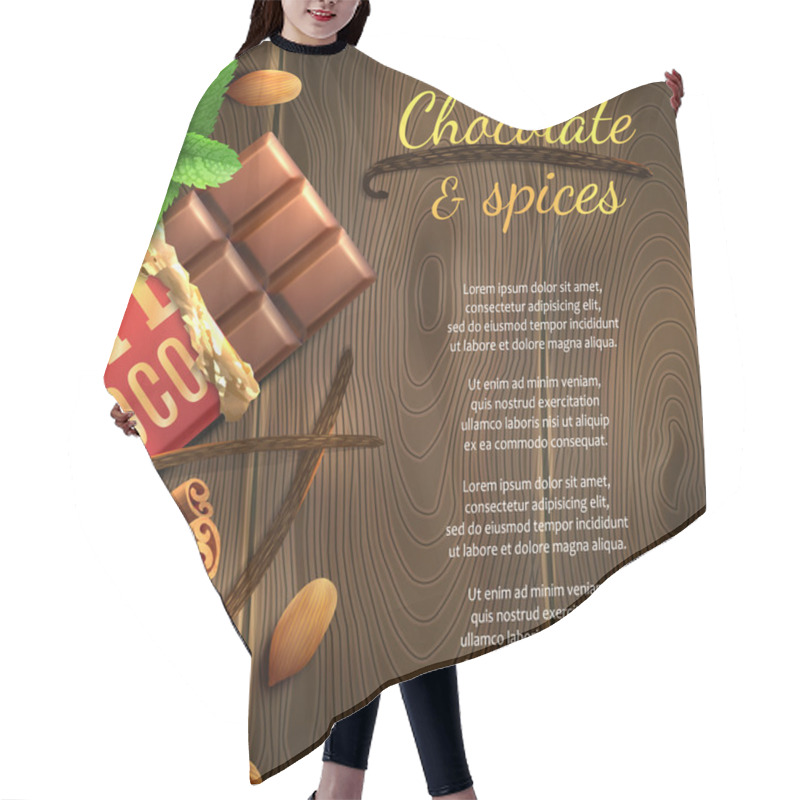 Personality  Chocolate And Spices Background Hair Cutting Cape